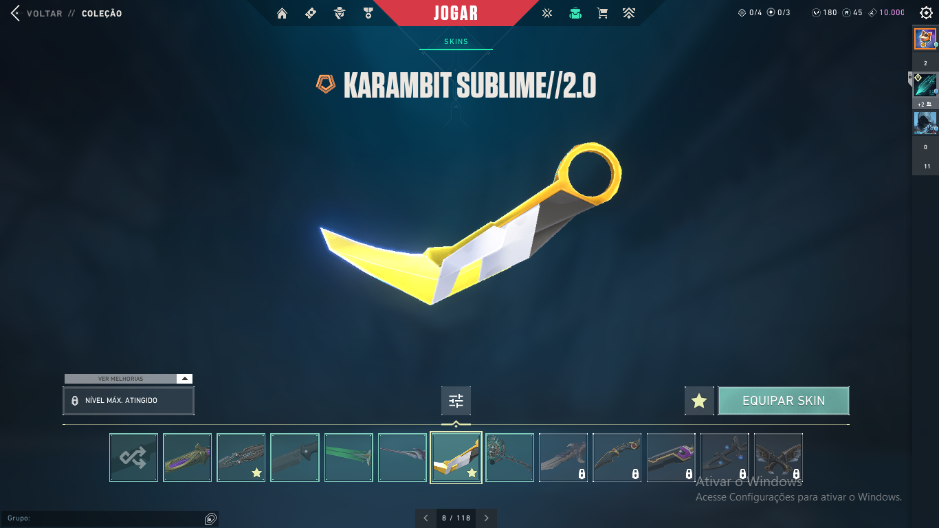 Conta VALORANT LV.200+ com diversas skins.