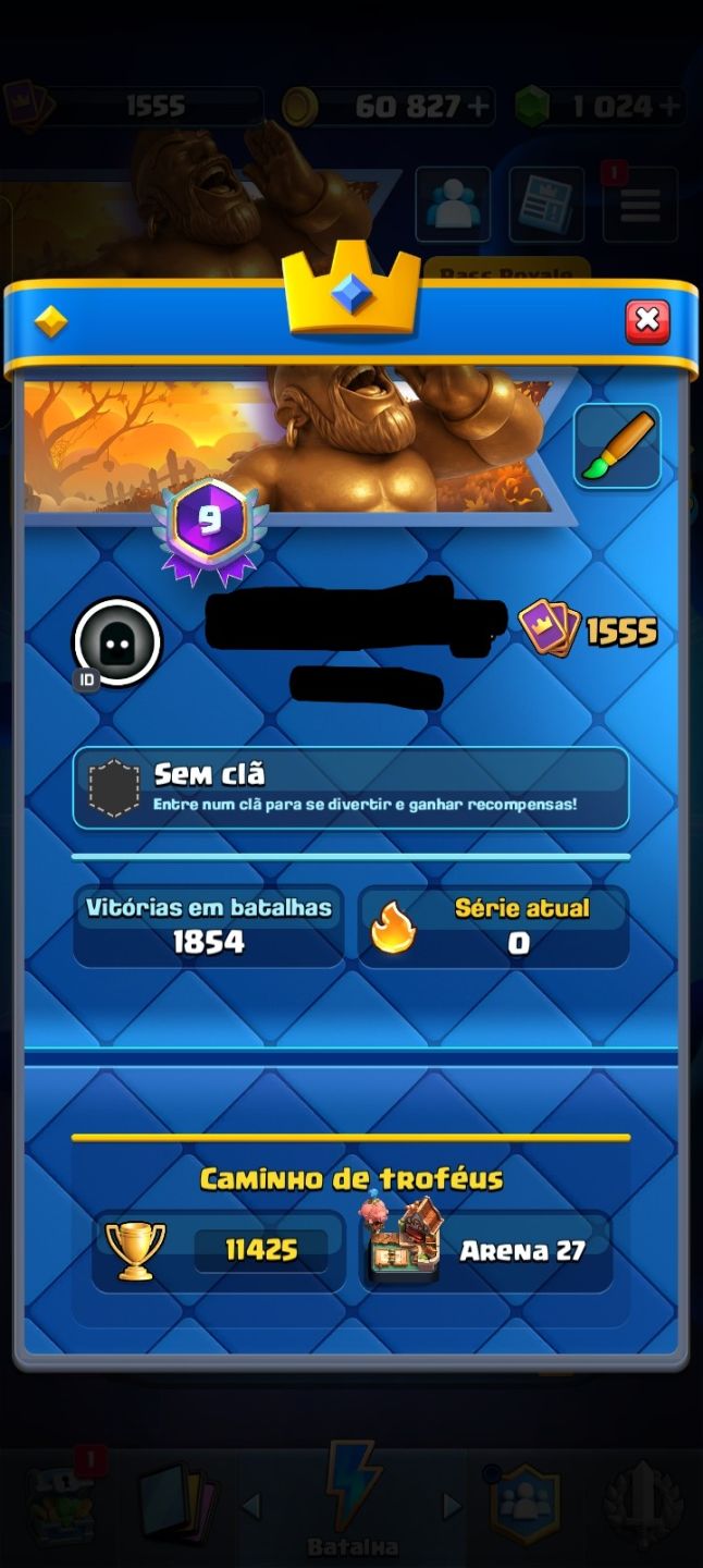 Conta de Clash Royale
