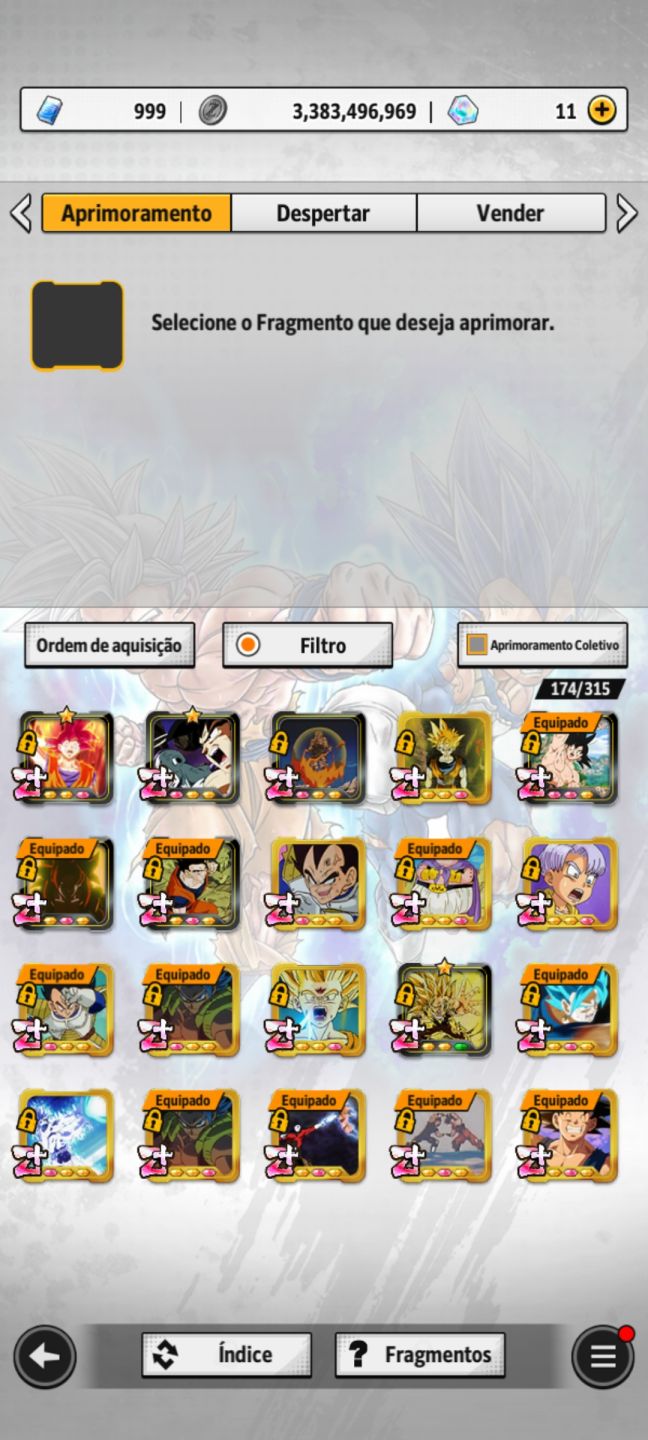 Conta end game dragon ball legends com 12 ultras