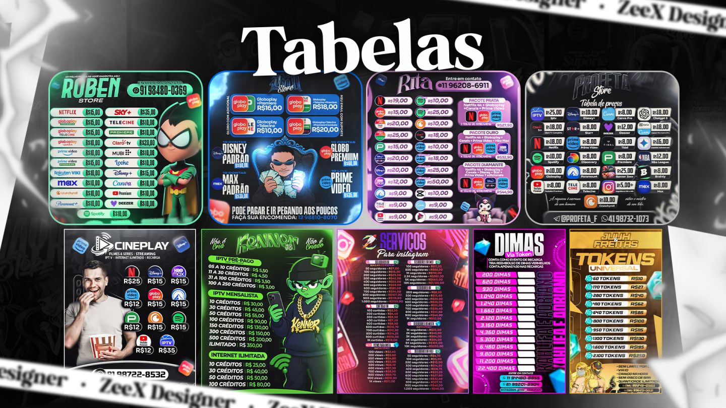 DESIGNER - BANNER GGMAX, TABELAS DE PREÇOS, BOLHAS, LOGOS E MUITO MAIS!