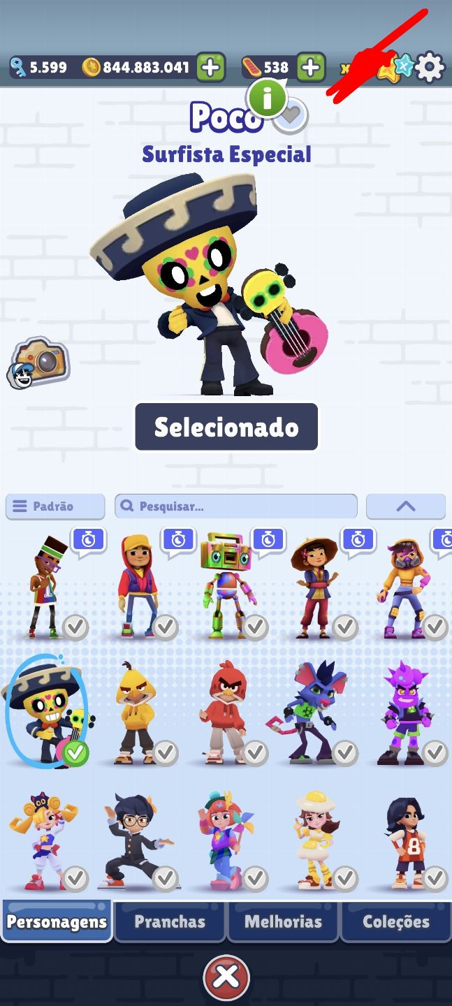 Conta rara Subway Surfers todos os personagens + 5000 chaves (2012)