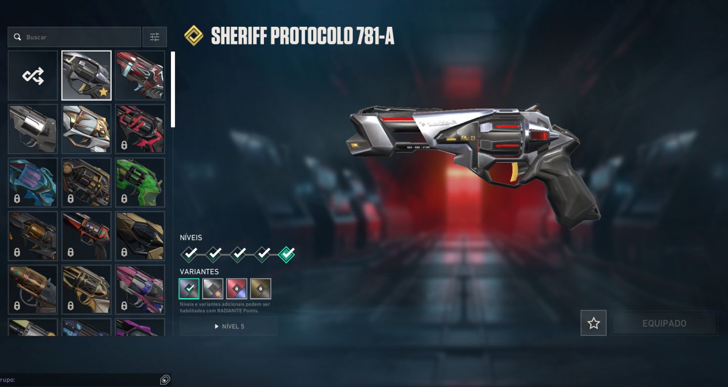 (FE) Conta Valorant | Kuronami Knife + Phantom | Sheriff Protocol | Ouro 3/Lv.96