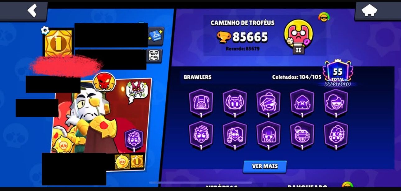 Conta de brawl stars criada em 2018