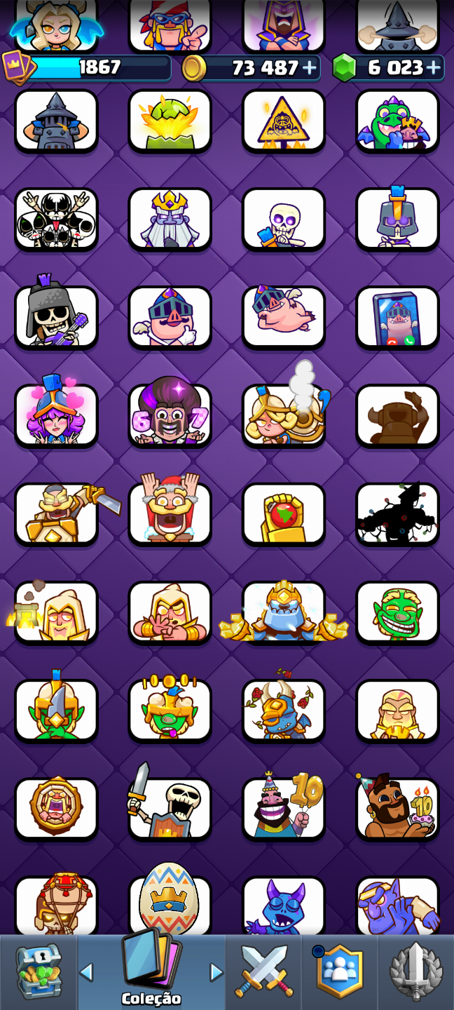 CONTA DE CLASH ROYALE FULL LEVEL 16