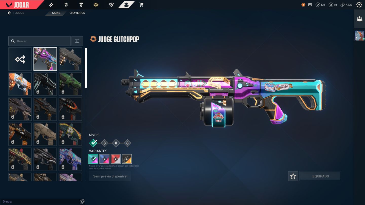 CONTA VALORANT FULL | VANDAL SUBLIME + ADAGA GLITCHPOP + ESPADA SOBERANIA + SKIN