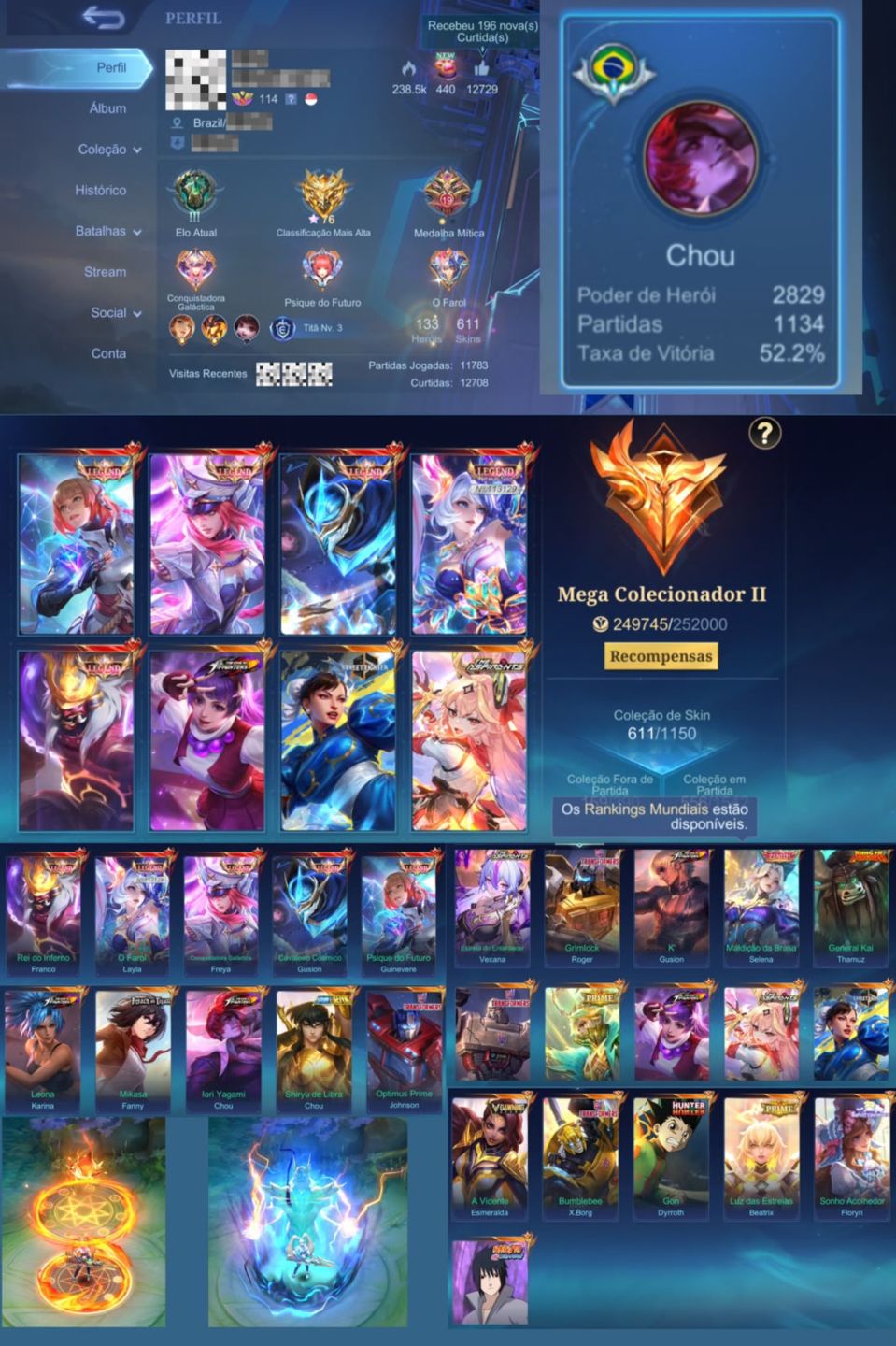 Conta com 5 Legends