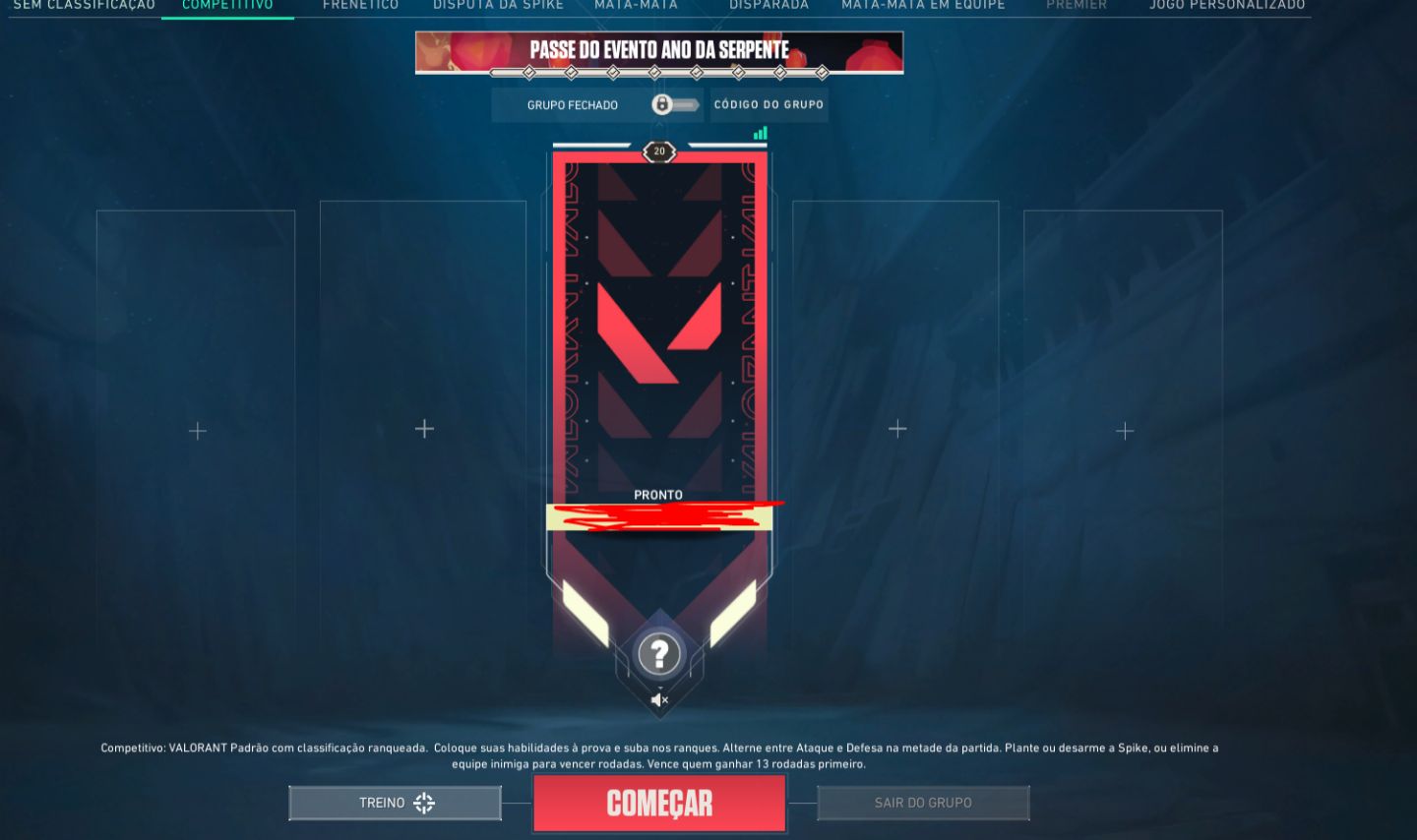 CONTA VALORANT PRONTA PRO COMPETETIVO, LEVEL 20, NUNCA JOGOU RANKED