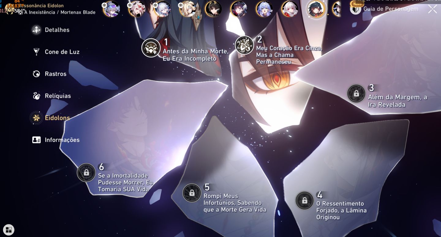 Conta end game star rail. Loba 999 E2/ Acheron E2/ Mortenax blade E2/ Firefly E2