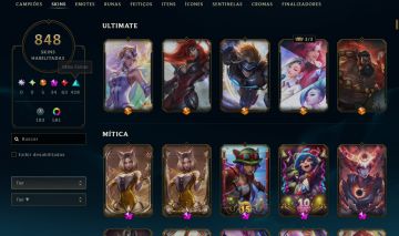 Conta de LOL LV 1470 Colecionador / 848 skins, 1122 ícones / Todos os campeões