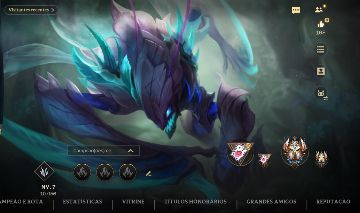 Smurf challenger atualmente 75 winrate