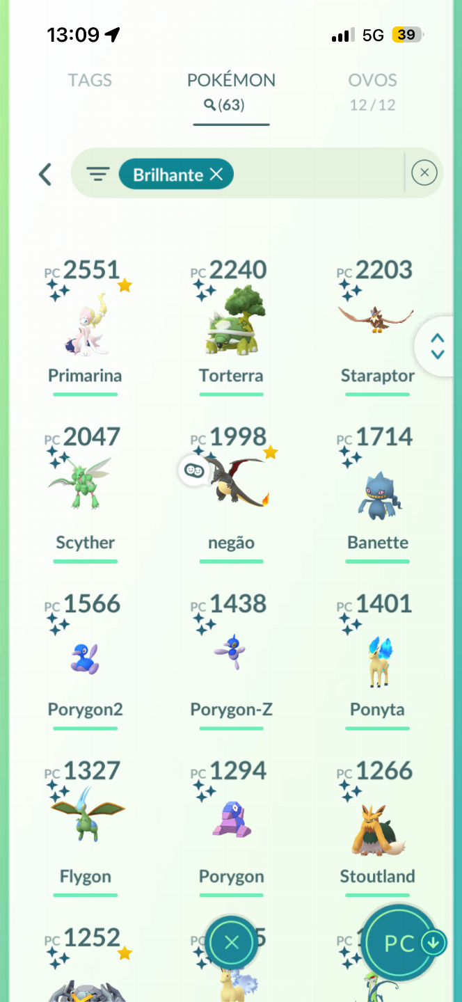 Conta de Pokémon level 46
