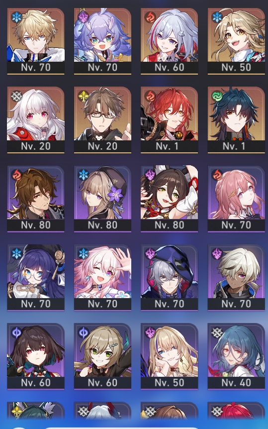 CONTA HSR DESBRAVAMENTO LVL70 END GAME
