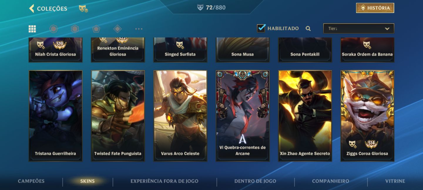 Conta mono xayah adc 72 SKINS