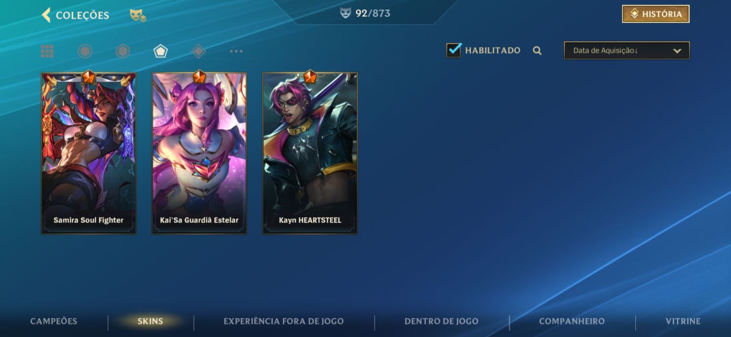CONTA WILD RIFT | EX-GM III | 92 SKINS | 119 CAMPEÕES | 1.958 DIAS
