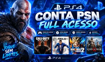 Conta PSN PS4 | COD BO3, FIFA 23, Dragon Ball Xenoverse 2, God of War e mais