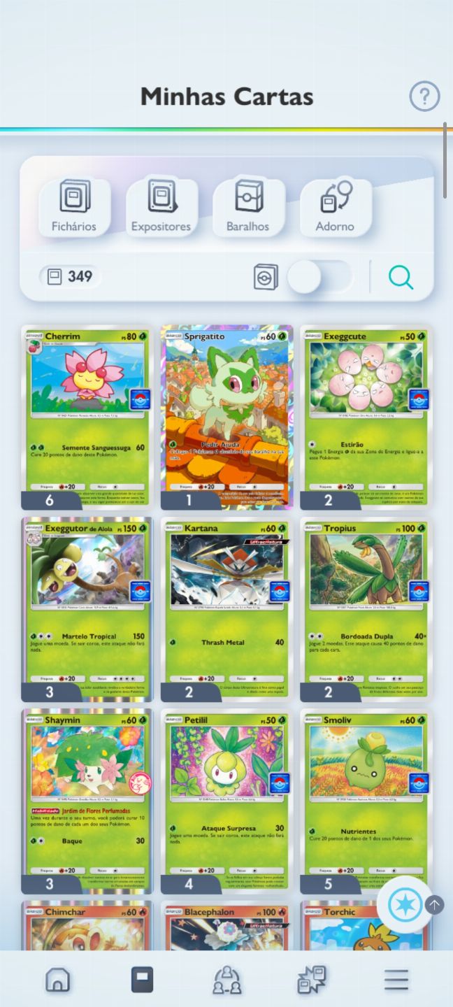 Duas contas pokémon pocket nível 60 e 40 as duas inclusas juntas, muitas raras
