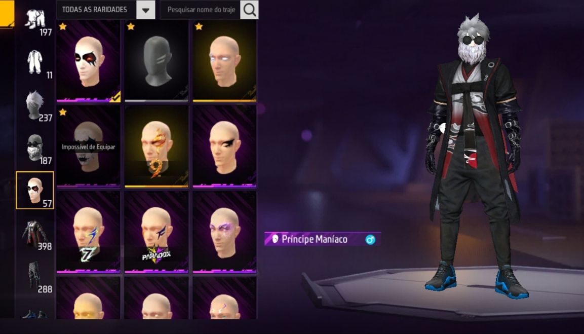 Conta Free Fire Gemada Angelical Passes Antigos Skins Raras