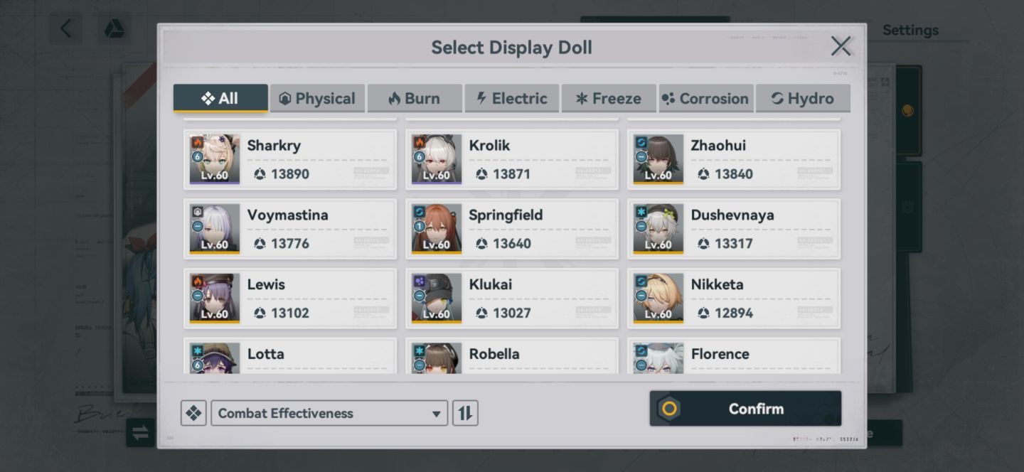 Conta de veterano GFL2, Servidor Darkwinter, Lvl 60, Várias elite units e SGs.