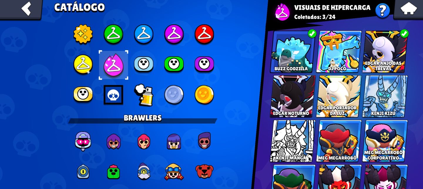 CONTA BRAWL STARS COMPLETA! 68K !VÁRIOS NÍVEL 11!! CONTA DE 2022! ! MUITAS SKINS