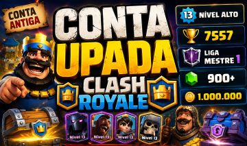 Conta Clash Royale Antiga 1M de GOLD - 900+ GEMAS - EMOTES RAROS - CONTA ANTIGA