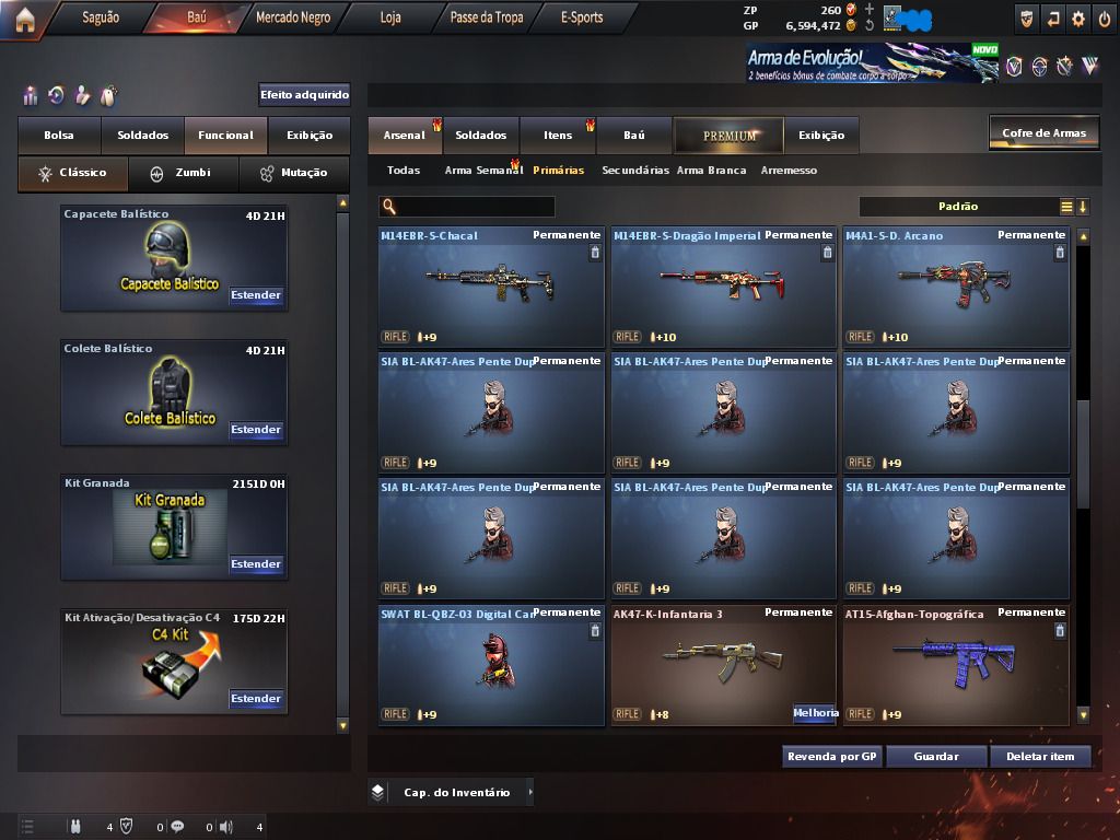 Conta Top Crossfire br, 17 vips rank on