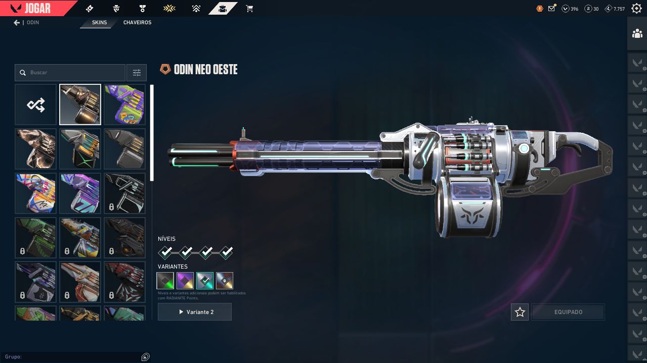 CONTA VALORANT NIVEL 240 COM 40 SKINS COMPRADAS.