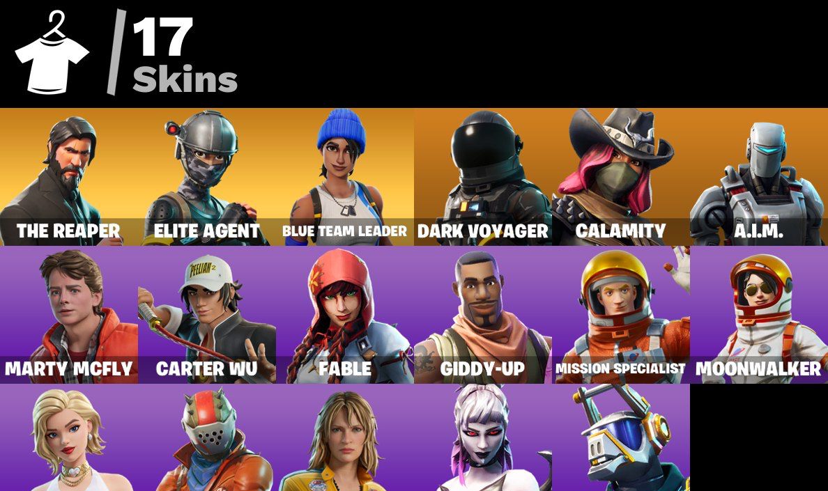 Conta de fortinite com passe season 3 e blue team leader e 17 skins