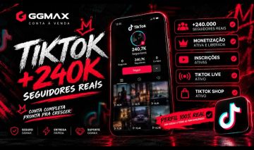 CONTA TIKTOK +240K SEGUIDORES REAIS LIVE, SHOP, INSCRIÇÕES E MONETIZAÇÃO