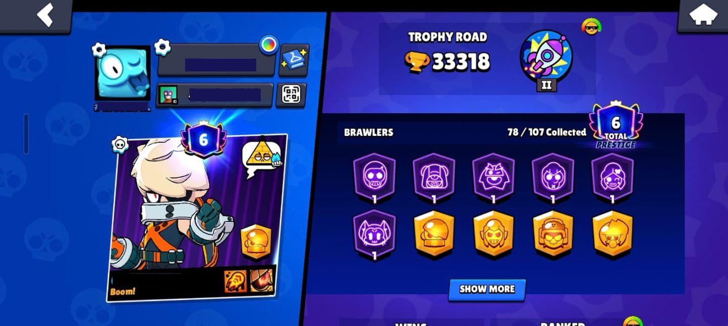 Conta Brawl Stars de 2018 Rara com diversas Skins (Incluso Shelly Estelar)