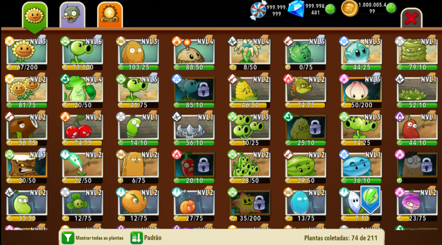 PLANTS VS ZOMBIES 2 | GEMAS + MOEDAS + DOCES | ANDROID & IOS | ENTREGA RÁPIDA