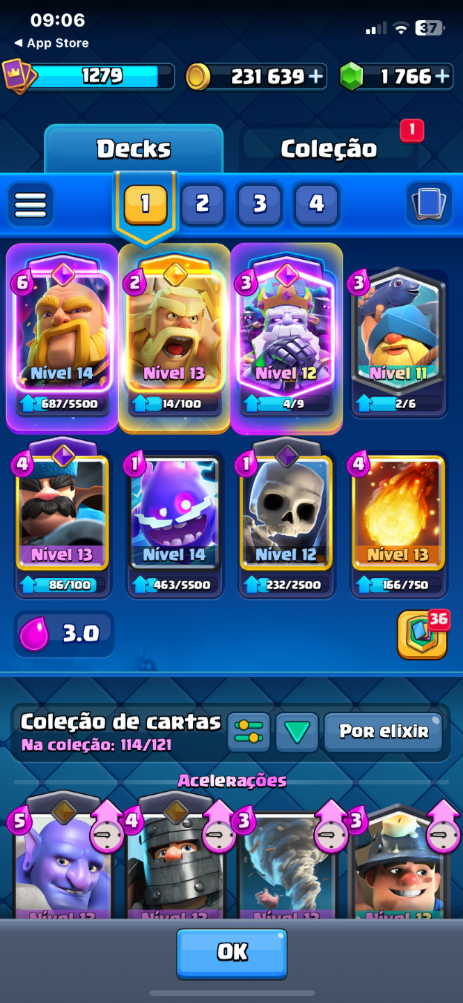 Venda de Conta Clash Royale Nível 38 Várias evoluções e com Mega Evo!!!!