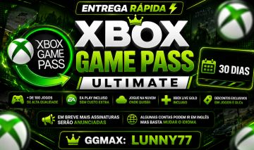 XBOX GAMEPASS - (CONTA SÓ SUA) 30 DIAS