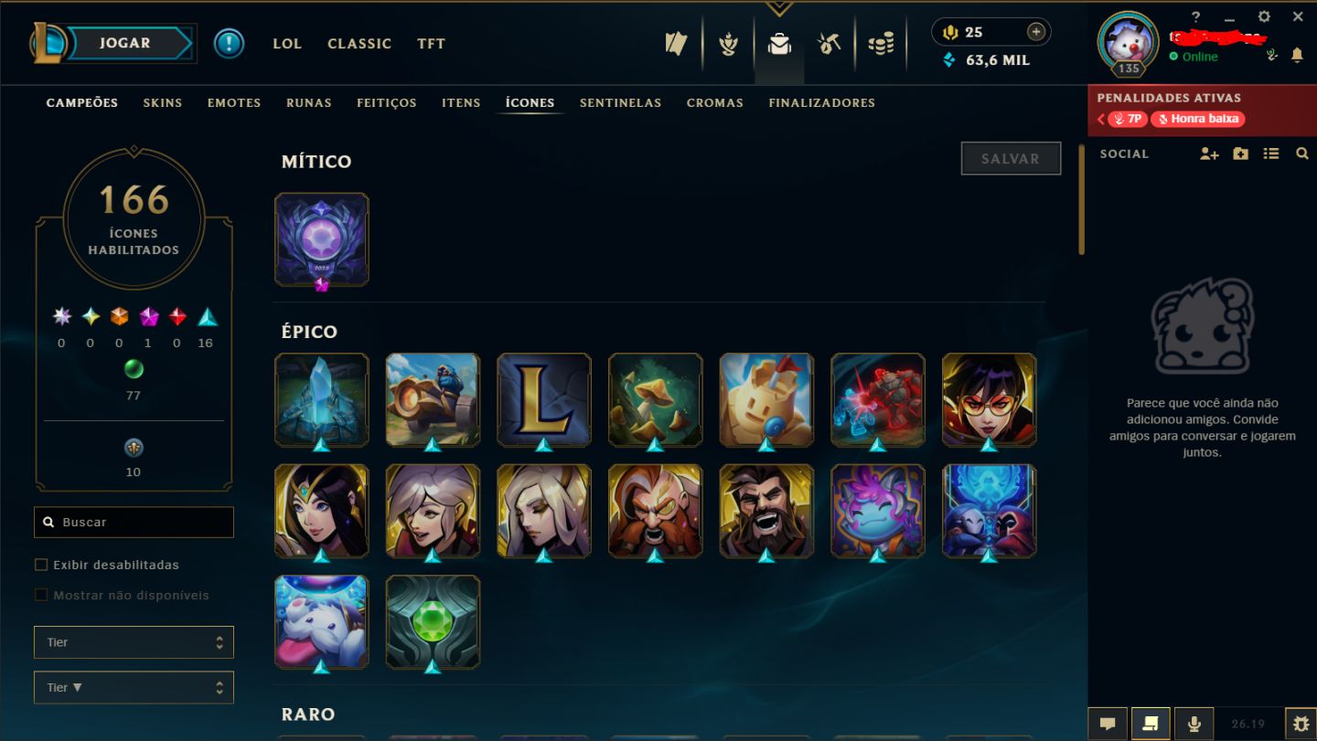 CONTA ESMERALDA 3 E DIAMANTE NA FLEX//MUITAS SKINS//LEVEL135