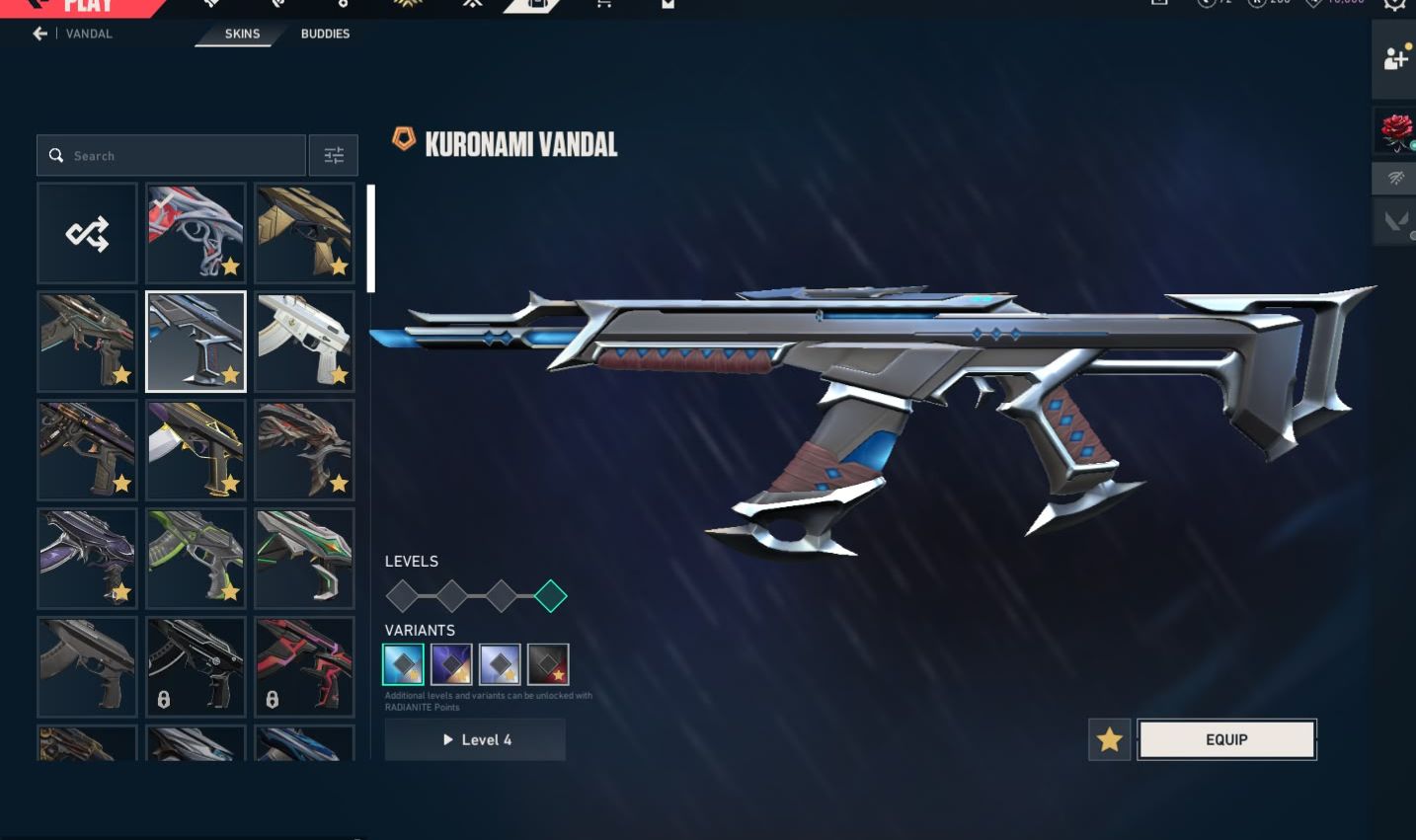 CONTA VALORANT - VANDAL KURONAMI + RGX + ARAXYS, PHANTOM RECON E MAIS