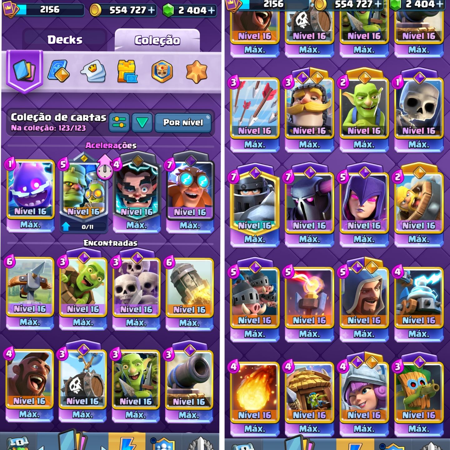 CONTA CLASH ROYALE