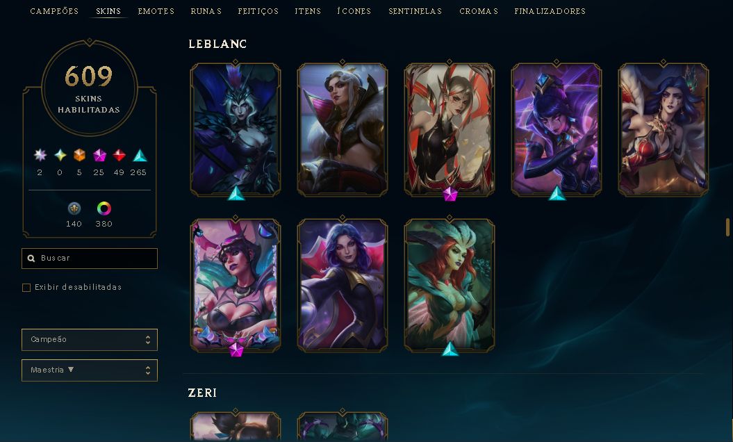 CONTA LEAGUE OF LEGENDS 2015