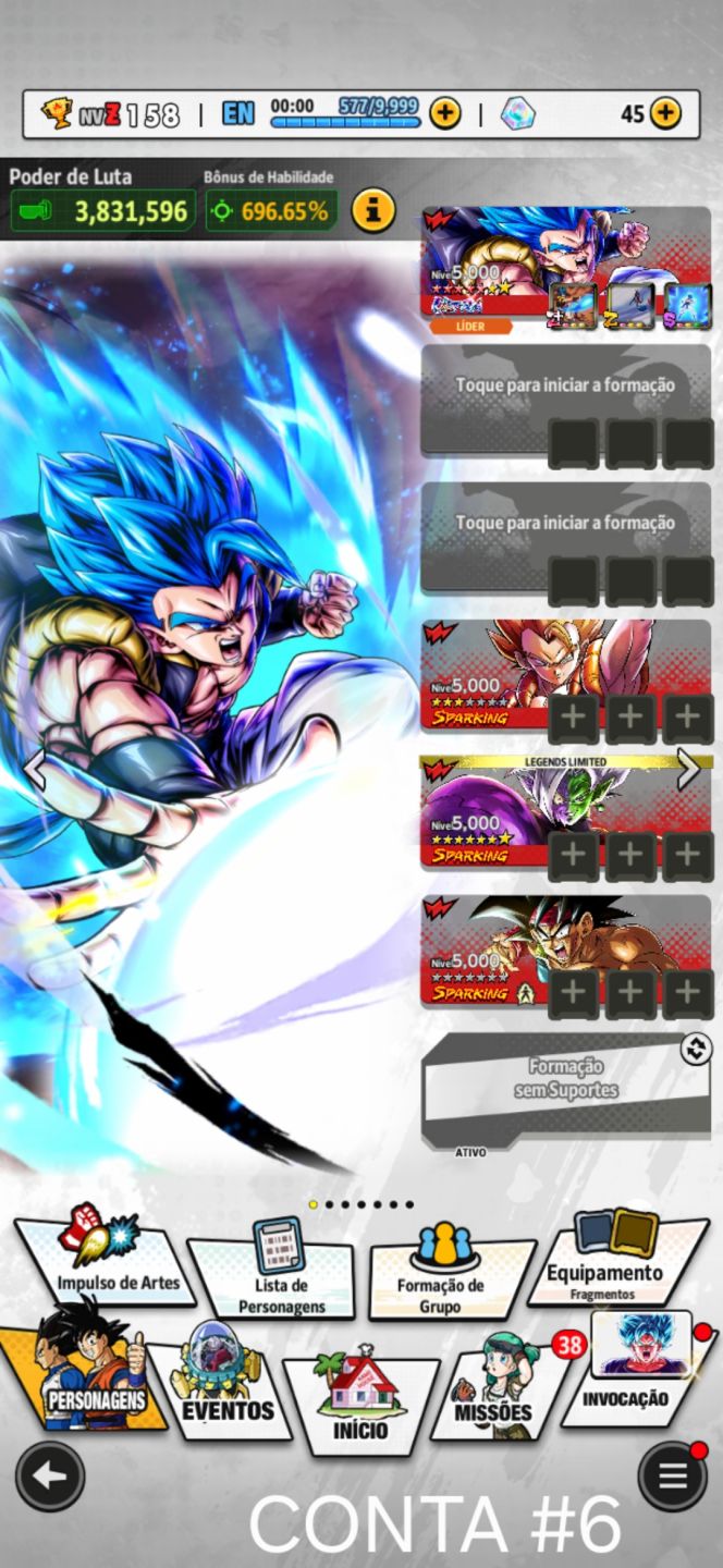 CONTA DE DBL COM GOGETA!!!