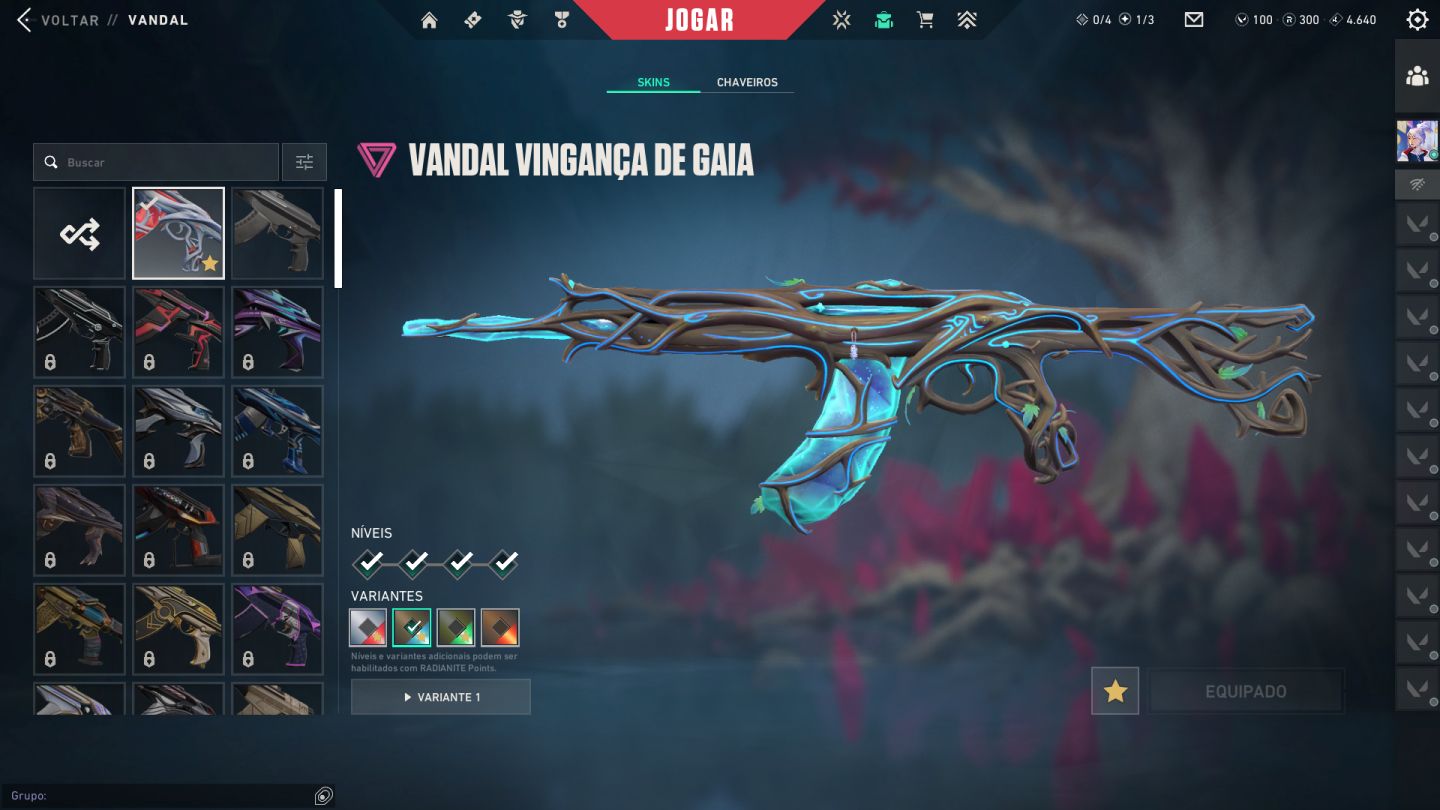 CONTA VALORANT VANDAL GAIA E PHANTOM PRELÚDIO E ETC...