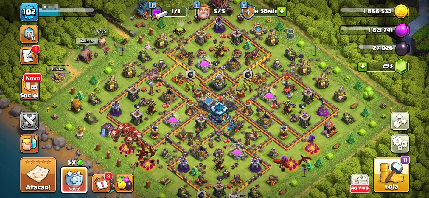 CONTA DE BS 2020! L2, 80K DE TROFÉUS + Clash AR20, 8y, + Clash Of Clans