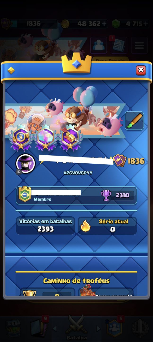 [ Promoção ] Conta de Clash Royale com Decks meta full 16