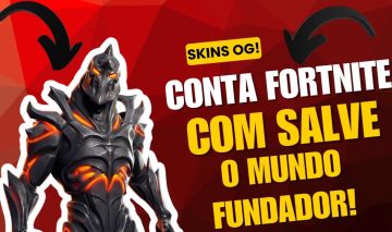 CONTA FORTNITE OG COM MAIS +100 SKINS, SALVE O MUNDO FUNDADOR E +1200 V-BUCKS
