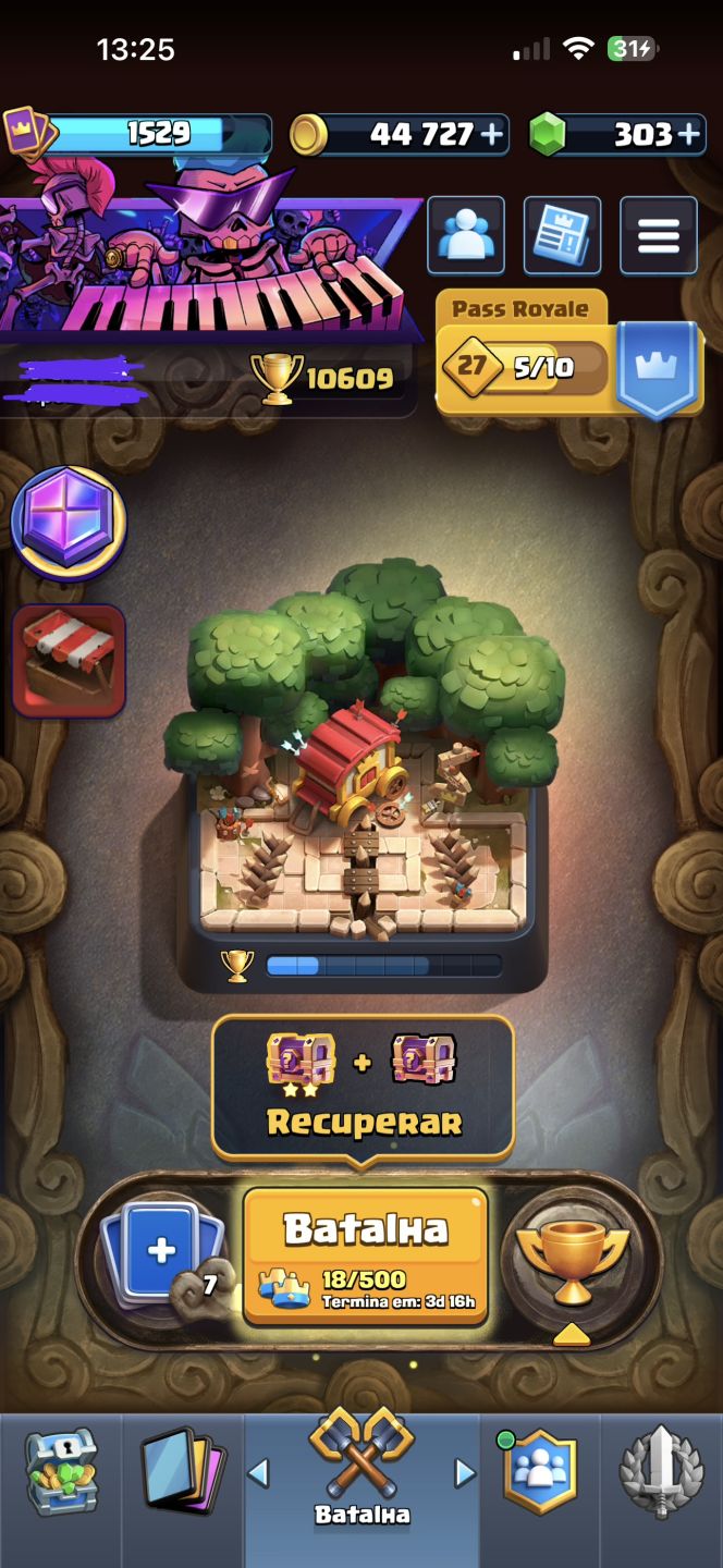 CONTA DE CLASH ROYAL 10.6K TROFÉUS COM TODAS CARTA UPADA E EVO!
