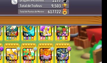 Conta Dragon City com vários heróicos vip e skins