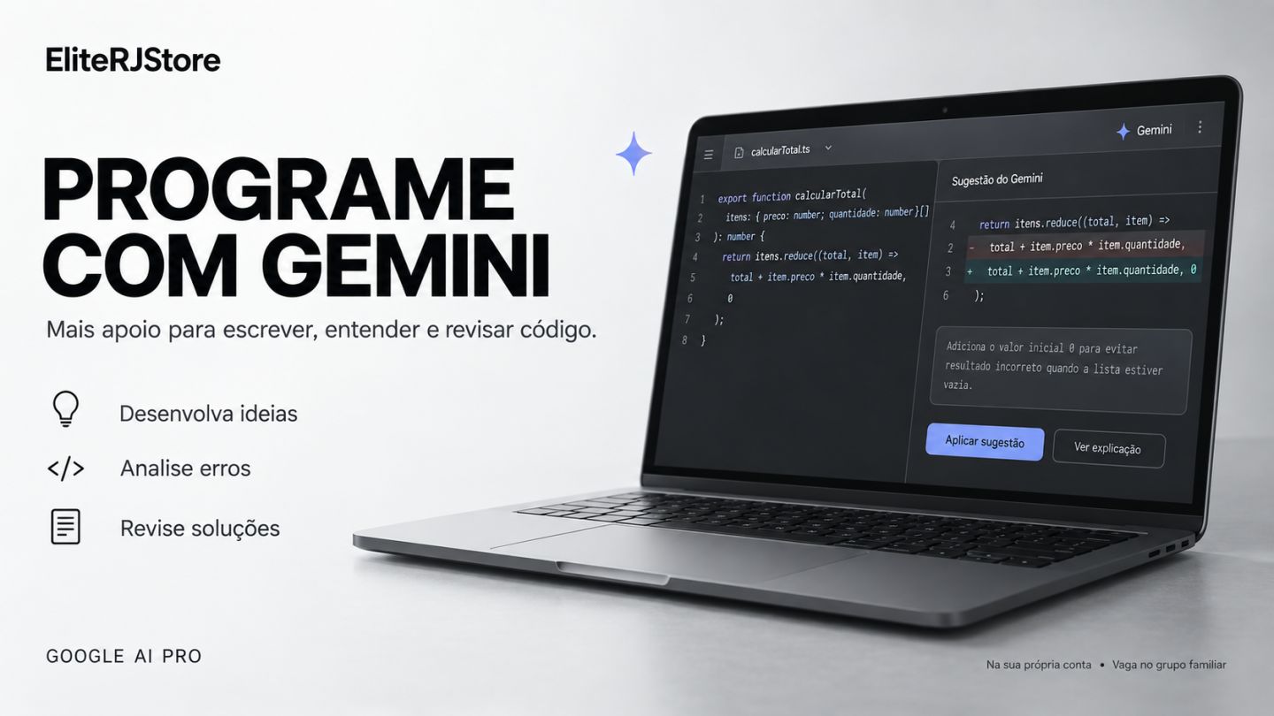 GEMINI PRO + ANTIGRAVITY + FLOW + GOOGLE PRO + 5TB DE ARMAZENAMENTO - 30 DIAS