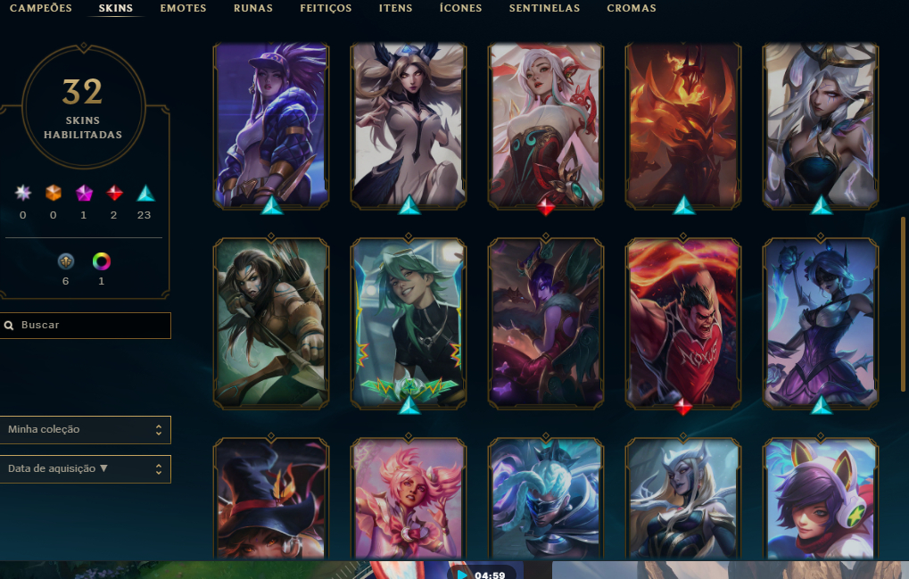 Valorant 30 skins - Lol 32 skins - 3k investidos