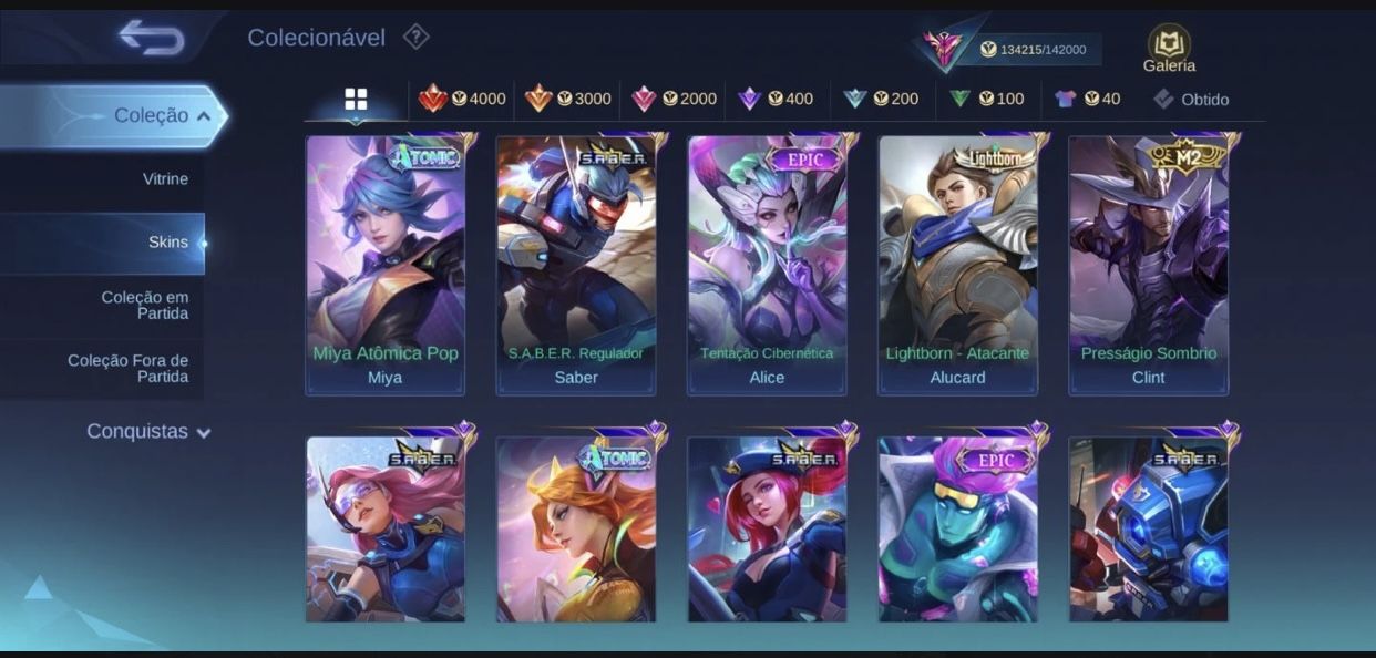 Conta de móbile Legends