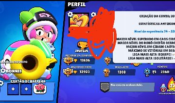 CONTA DE BRAWL STARS 12K DE TROFÉUS