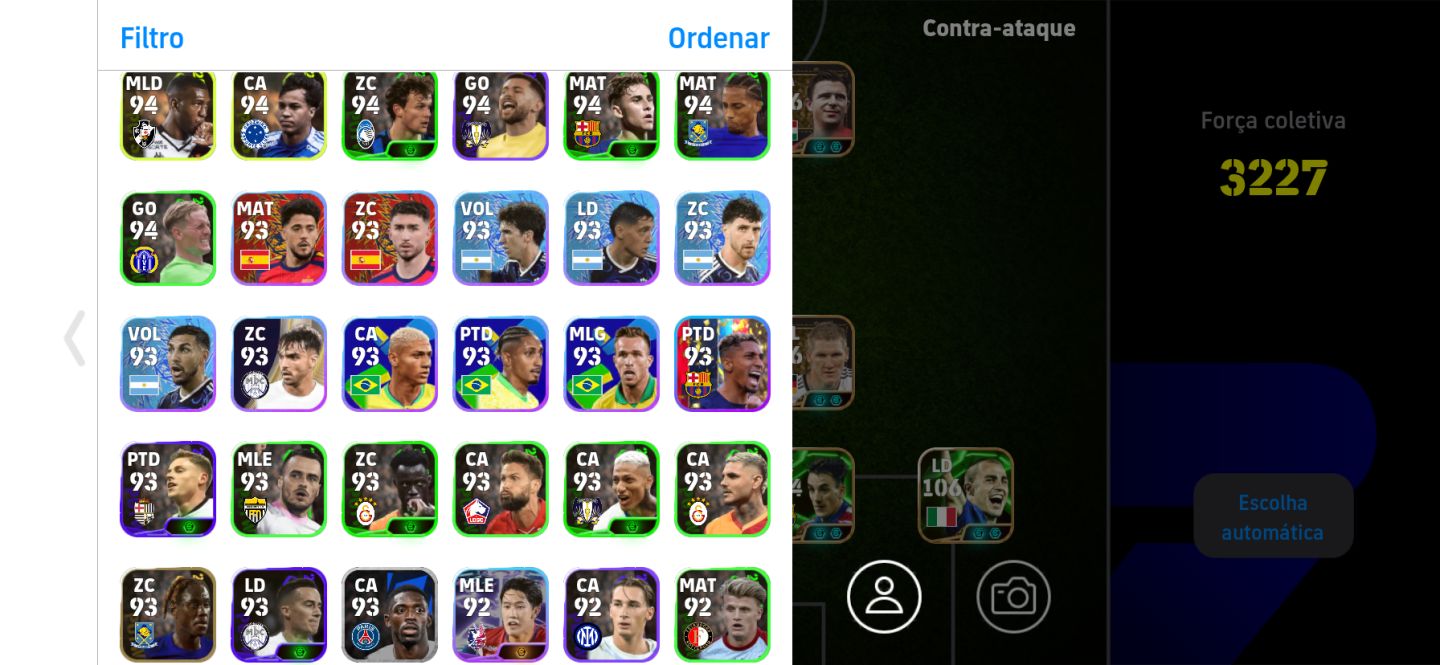 Conta de efootball com yamal 106 haaland 108 Neymar puskas 106 e diversos épicos