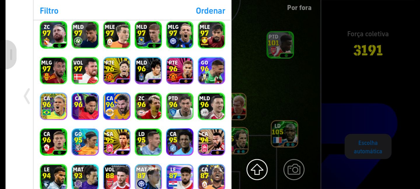 CONTA EFOOTBALL | 3192 FORÇA COLETIVA | Roberto Carlos, Neymar Jr