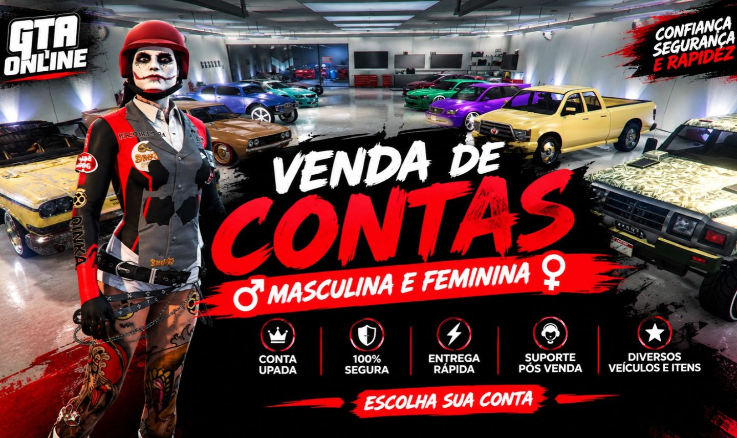Contas Para GTA Online PS5/PS4/xboxS/X/One Trajes + 200 milhões gasto na conta